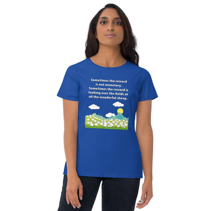 "Wonderful Sheep" Women's short sleeve t-shirt - Gizmo Graphic Works