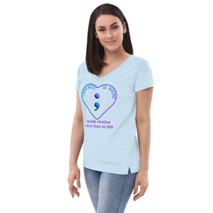 "Your Best IS Ahead" Women’s recycled v-neck t-shirt - Gizmo Graphic Works